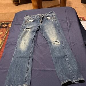American Eagle Outfitters Blue Distressed Jeans